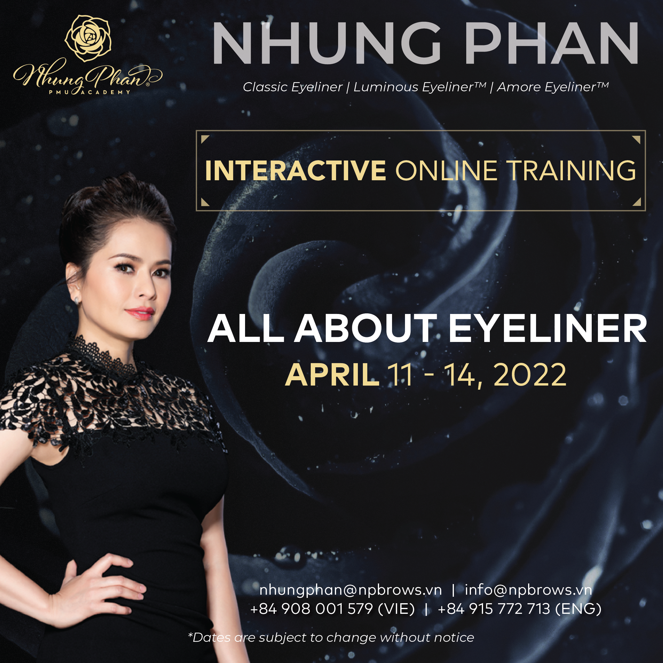 ALL ABOUT EYELINER - INTERACTIVE ONLINE TRAINING 11 - 14/04/2022 (KIT included)