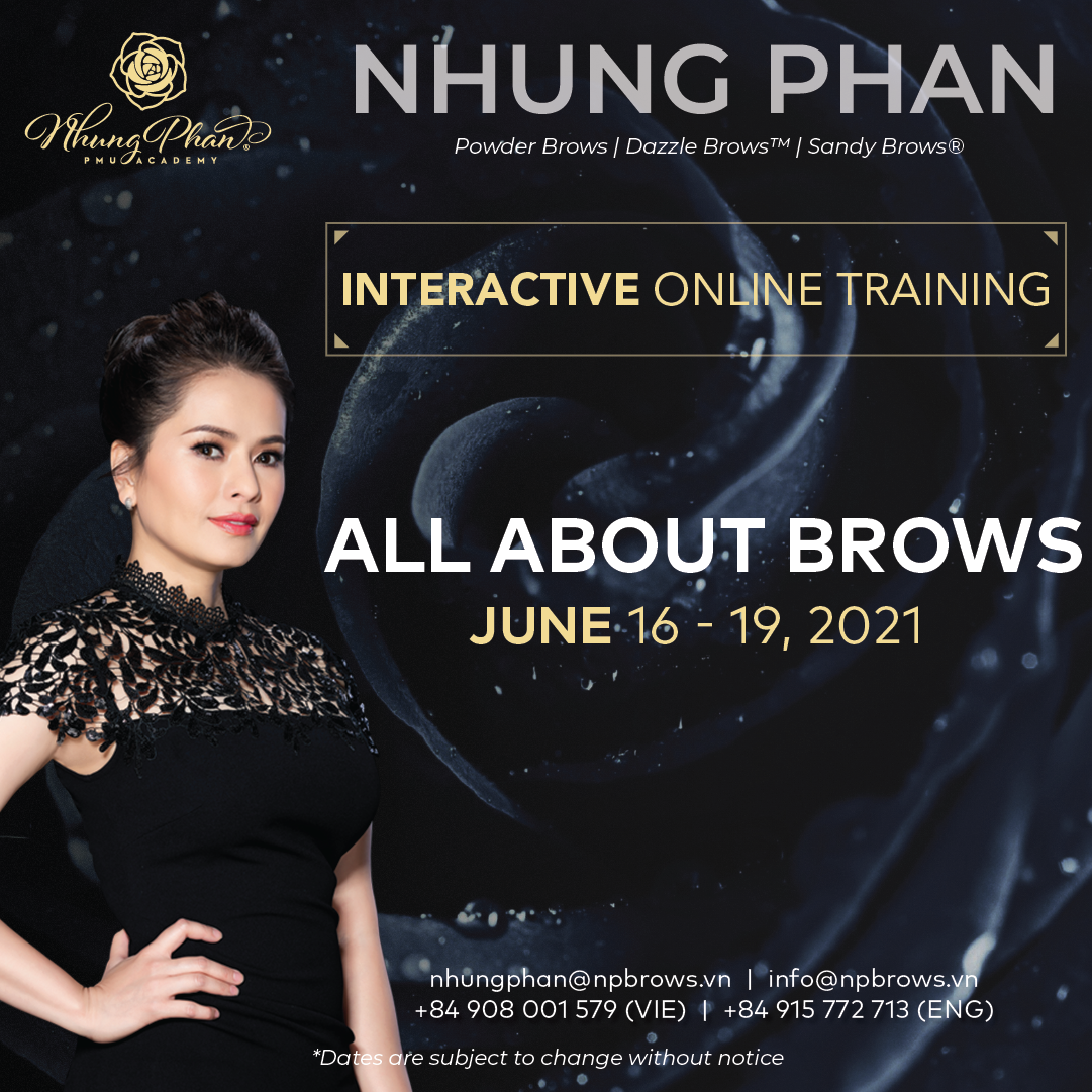 ALL ABOUT BROWS - INTERACTIVE ONLINE TRAINING 16 - 19/06/2021 (KIT included)