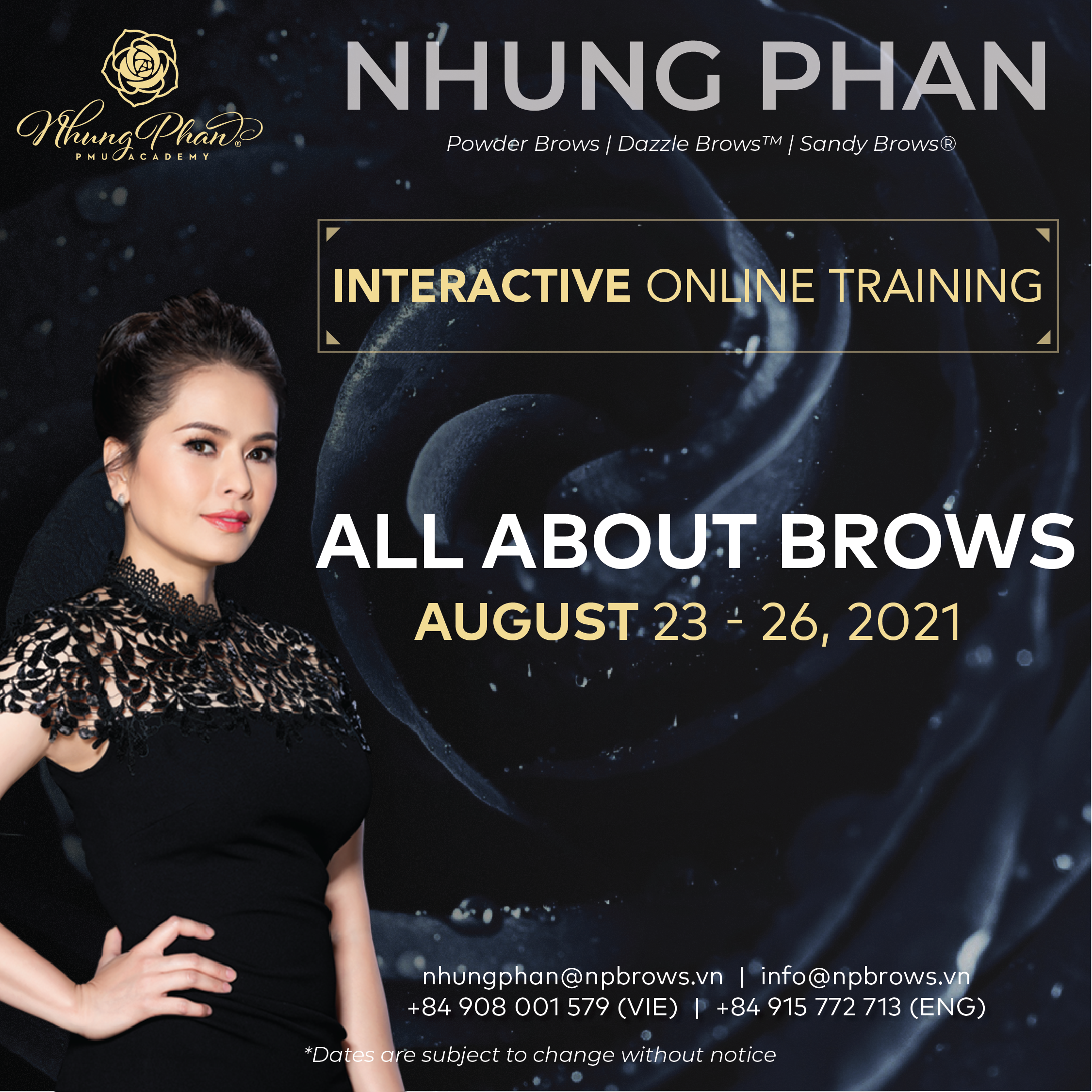 ALL ABOUT BROWS - INTERACTIVE ONLINE TRAINING 23 - 26/08/2021 (KIT included)