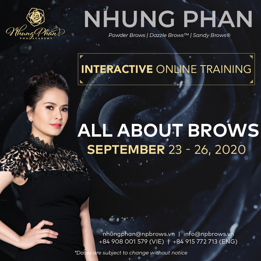 ALL ABOUT BROWS - INTERACTIVE ONLINE TRAINING 23 - 26/09/2020 (KIT included)
