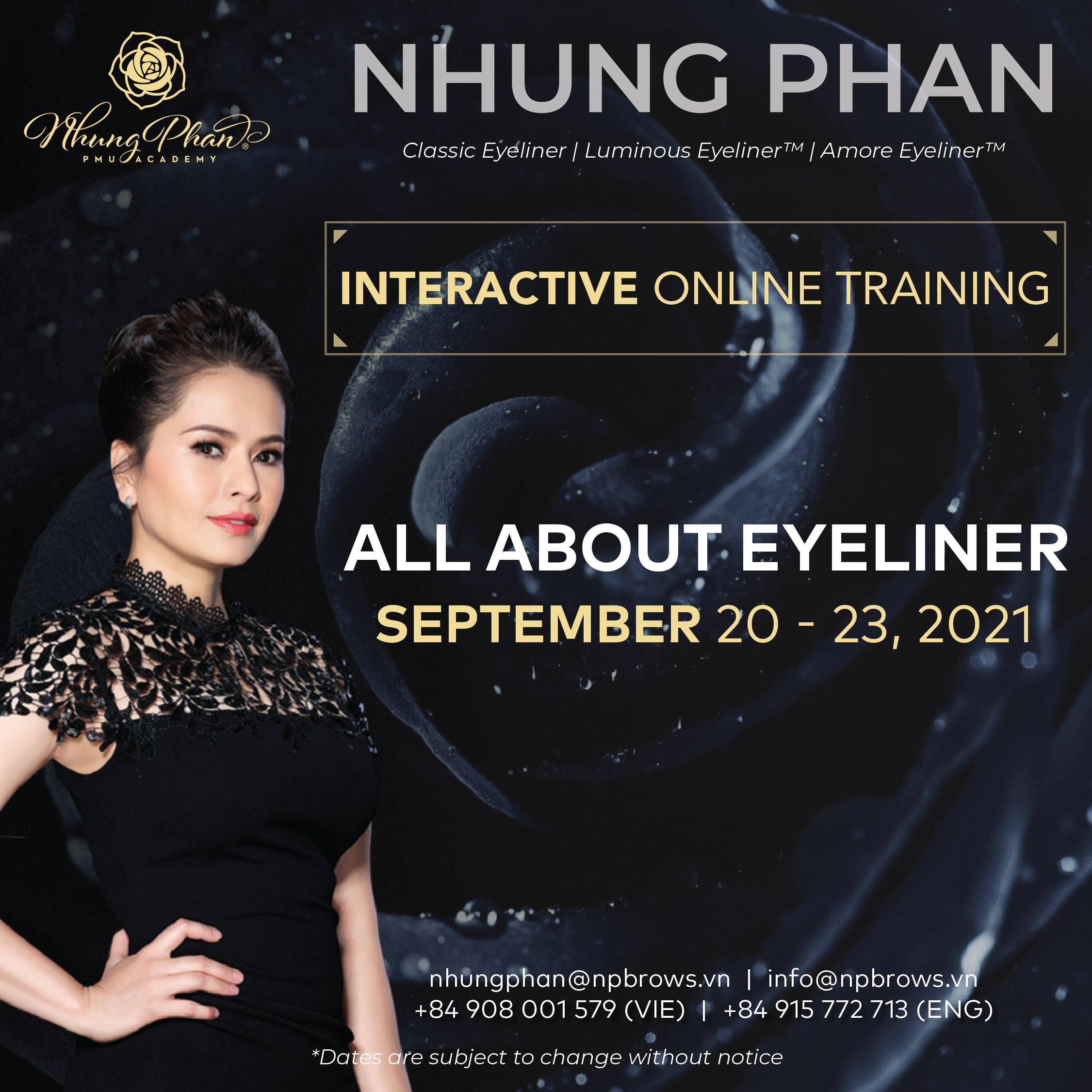 ALL ABOUT EYELINER - INTERACTIVE ONLINE TRAINING 20 - 23/09/2021 (KIT included)