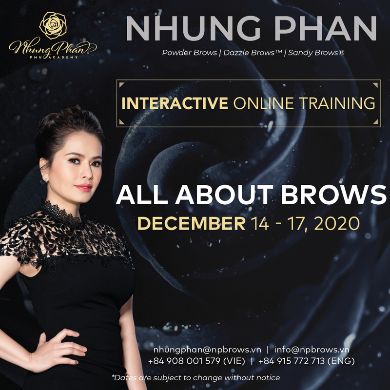 ALL ABOUT BROWS - INTERACTIVE ONLINE TRAINING 14 - 17/12/2020 (KIT included)