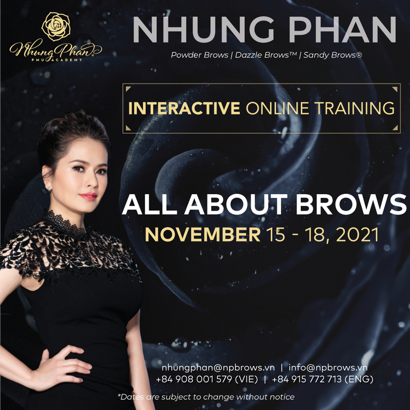 ALL ABOUT BROWS - INTERACTIVE ONLINE TRAINING 15 - 18/11/2021 (KIT included)